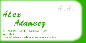 alex adamecz business card